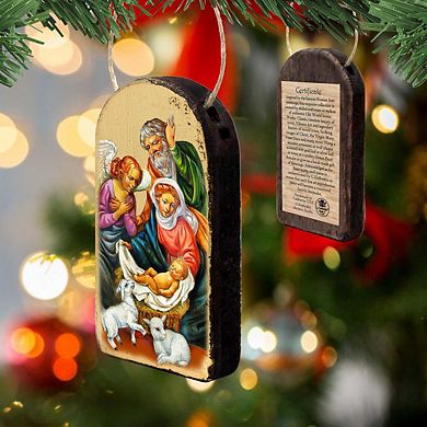 G.Debrekht The Holy Family Religious Christian Sacred Icon Ornament Inspirational Icon Decor