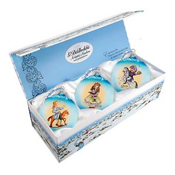 G.Debrekht Nutcracker Ballet Glass Ornament Set of 3 by G. DeBrekht Decor Christmas Decor - 73740-S3