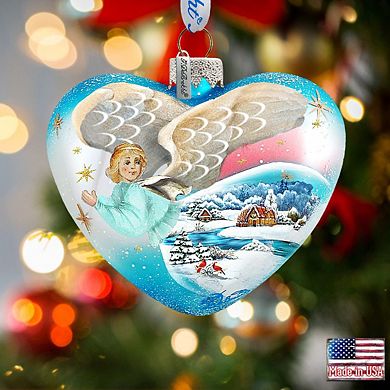 G.Debrekht Angels Glass Ornament Set of 3 by G. DeBrekht DecorNativity Holiday Decor - 73160-B3