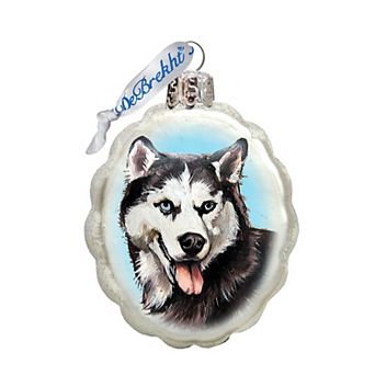 Designocracy Siberian Husky Mercury Glass Ornament by G. DeBrekht Pets Dog and Cats Decor