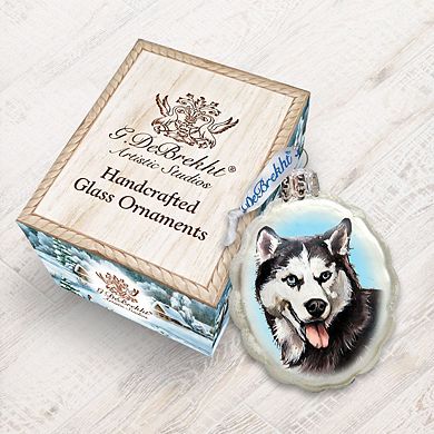Designocracy Siberian Husky Mercury Glass Ornament by G. DeBrekht Pets Dog and Cats Decor