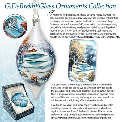 Wisteria Moon Heart Glass Ornament Limited Edition by Josephine Wall