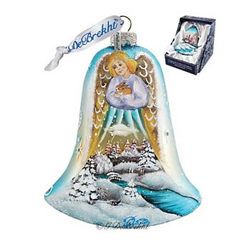 G.Debrekht Angel Bell Glass Ornament by G. DeBrekht DecorNativity Holiday Decor - 73161