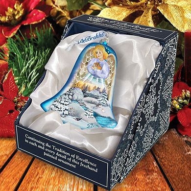 G.Debrekht Angel Bell Glass Ornament by G. DeBrekht DecorNativity Holiday Decor - 73161