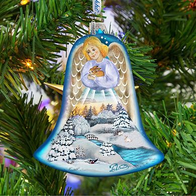 G.Debrekht Angel Bell Glass Ornament by G. DeBrekht DecorNativity Holiday Decor - 73161