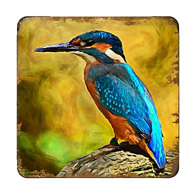 Bird Wooden Cork Coasters Gift Set of 4 by Nature Wonders