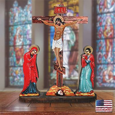 G.Debrekht Crucifixion of Christ Wooden Cross by Museum Icons Inspirational Icon Decor - 88159