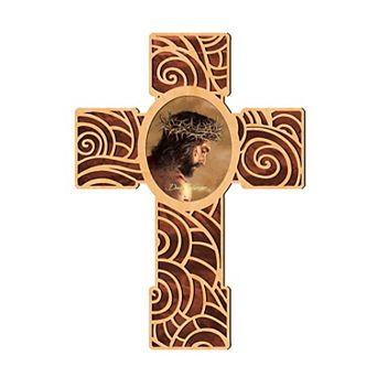 G.Debrekht Jesus Modern Wooden Cross by D. Gelsinger Inspirational Icon Decor - 88280-DG