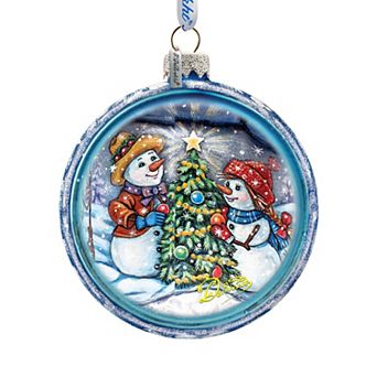 G.Debrekht Bright Star Cut Ball Glass Christmas Ornament by G. DeBrekht Christmas Decor - 764-042