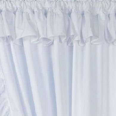 2-Piece Ruffled Priscilla Design All Season Window Curtain Panel Pair with ties