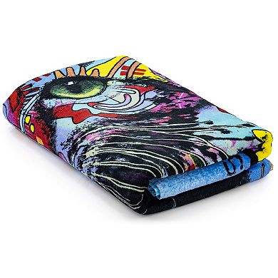 Beach Towel with Animal Print Design