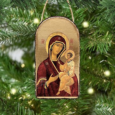 G.Debrekht Virgin Mary Religious Orthodox Sacred Icon Ornament Inspirational Icon Decor