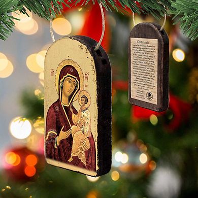 G.Debrekht Virgin Mary Religious Orthodox Sacred Icon Ornament Inspirational Icon Decor