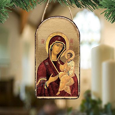 G.Debrekht Virgin Mary Religious Orthodox Sacred Icon Ornament Inspirational Icon Decor