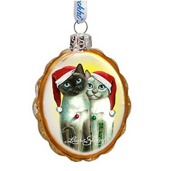 Designocracy Angel Santa Cats Mercury Glass Ornament by Laura Seeley Pets Dog and Cats Decor