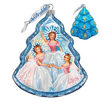 G.Debrekht Snowflakes Tree Glass Christmas Ornament by G. DeBrekht Christmas Decor - 762-027