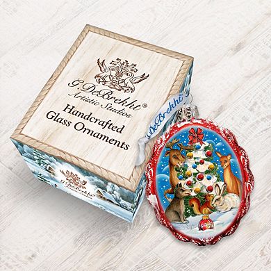 Designocracy Christmas At the Forest Mercury Glass Christmas Ornament by G. DeBrekht Christmas Decor