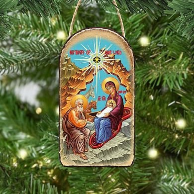 G.Debrekht Orthodox Nativity Religious Christian Sacred Icon Ornament Inspirational Icon Decor