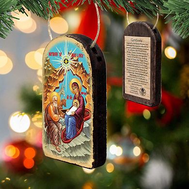 G.Debrekht Orthodox Nativity Religious Christian Sacred Icon Ornament Inspirational Icon Decor