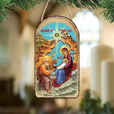 G.Debrekht Orthodox Nativity Religious Christian Sacred Icon Ornament Inspirational Icon Decor
