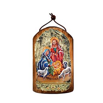 G.Debrekht Holy Family Religious Christian Sacred Icon Ornament Inspirational Icon Decor