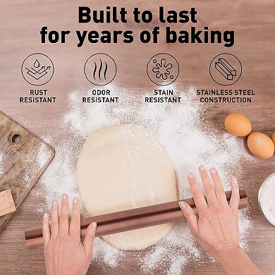 Zulay Kitchen Stainless Steel Rolling Pin