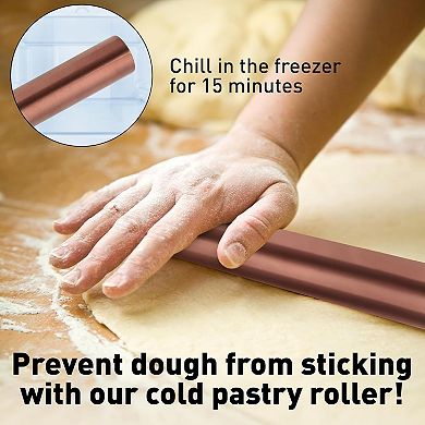Zulay Kitchen Stainless Steel Rolling Pin
