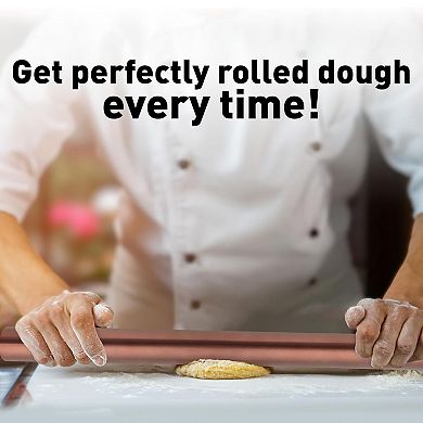 Zulay Kitchen Stainless Steel Rolling Pin