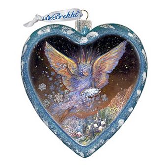 Wings of Love Glass Ornament Limited Edition by Josephine Wall