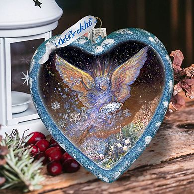 Wings of Love Glass Ornament Limited Edition by Josephine Wall