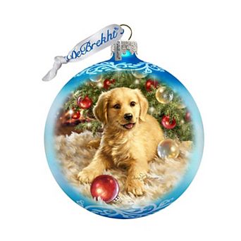 G.Debrekht Christmas Puppy Glass Ornament by D. Gelsinger Decor Christmas Decor - 71104-1609
