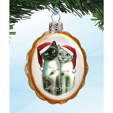 Designocracy Kitty Cats Mercury Glass Ornaments by G. DeBrekht Christmas Decor