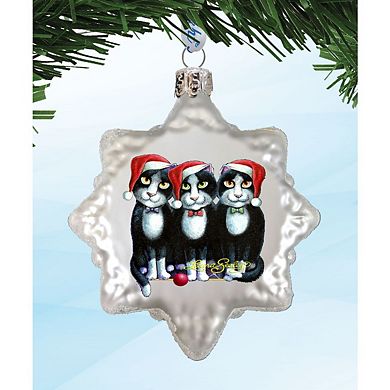 Designocracy Kitty Cats Mercury Glass Christmas Ornaments by G. DeBrekht Christmas Decor
