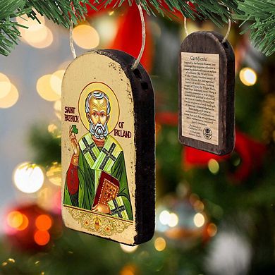 G.Debrekht Saint Patrick Religious Celtic Sacred Icon Ornament Celtic Decor