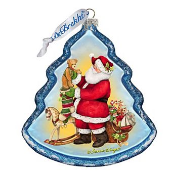 G.Debrekht Santa Workshop Glass Christmas Ornament by Susan Winget Christmas Decor - 762-203-SW