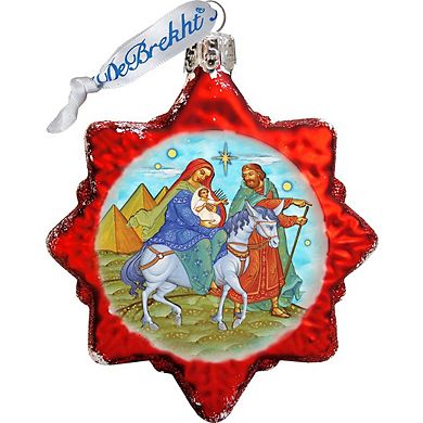 Designocracy Story of Nativity Mercury Glass Ornaments Set of 3 by G. DeBrekht Nativity Holiday Decor