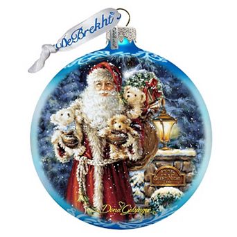 Silent Night Santa Glass Ornament Limited Edition by D. Gelsinger