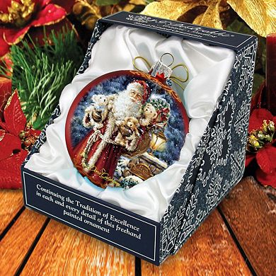 Silent Night Santa Glass Ornament Limited Edition by D. Gelsinger