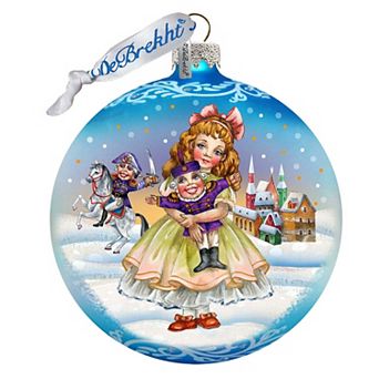 G.Debrekht Nutcracker Clara Glass Christmas Ornament by G. DeBrekht Decor Christmas Decor - 73365