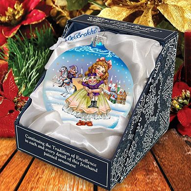 G.Debrekht Nutcracker Clara Glass Christmas Ornament by G. DeBrekht Decor Christmas Decor - 73365