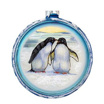 G.Debrekht Penguins Glass Ornament by G. DeBrekht DecorWildlife Holiday Decor - 764-015
