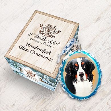 Designocracy Best Friend Rescue Dog Mercury Glass Ornament by G. DeBrekht Pets Dog and Cats Decor