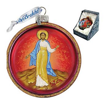 G.Debrekht Jesus Cut Ball Glass Ornament by G. DeBrekht DecorNativity Holiday Decor - 764-005