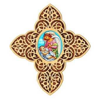 G.Debrekht Blessing Angel Filigree Wooden Cross by Museum Icons Inspirational Icon Decor - 88428