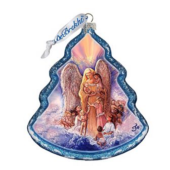 G.Debrekht Angel of Piece Glass Ornament by Josephine Wall DecorNativity Holiday Decor - 762-403-JW