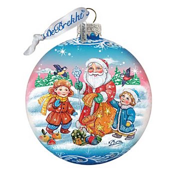 G.Debrekht Gift Giver Santa Ball Glass Christmas Ornament by G. DeBrekht Christmas Decor - 73319
