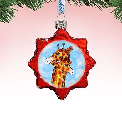 Designocracy Giraffe Mercury Glass Ornament by G. DeBrekht Wildlife Holiday Decor