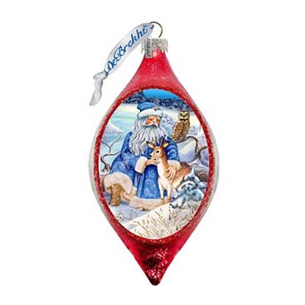 G.Debrekht Merry Christmas Drop Glass Ornament by G. DeBrekht Decor Christmas Decor - 757-034