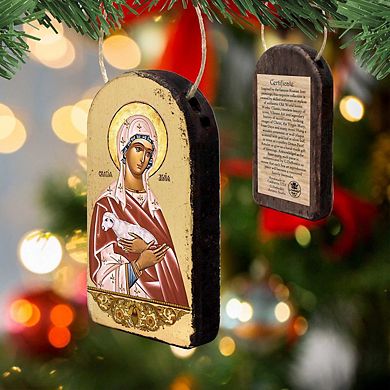 G.Debrekht Saint Agnia Religious Christian Sacred Icon Ornament Inspirational Icon Decor