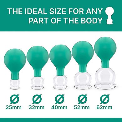 Cupping Therapy Set for Neck, Face and Body for Tension, Back Pain and Cellulite